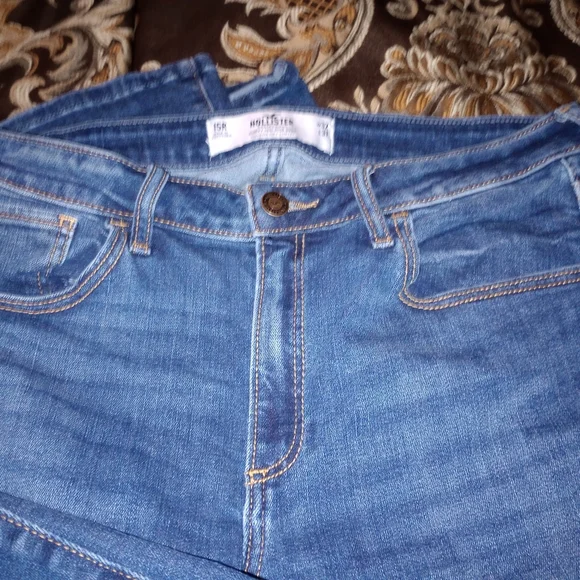 Vintage Y2K Hollister women's stretch jeans pants flare distressed 32 × 31 15 - Picture 2 of 5